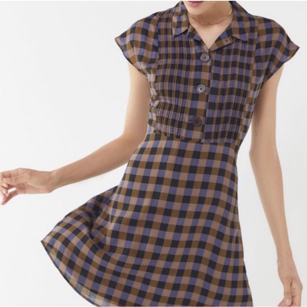 Urban Outfitters Cap Sleeve Shirt Dress